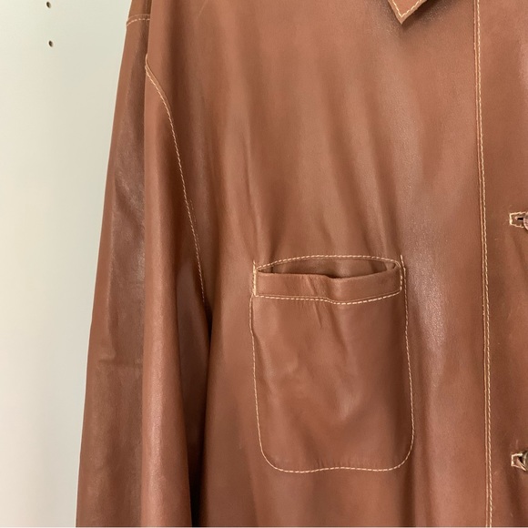 Lambskin leather reversible shirt - Picture 6 of 14